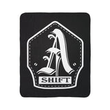 A Shift Firefighter Helmet Shield Fleece Sherpa Blanket | Firefighter Helmet Design