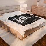 Firefighter C-Shift Helmet Shield Velveteen Plush Blanket — Firefighter Throw