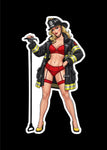 Stitch Hook pinup style (two decals 2.5")  Sticker