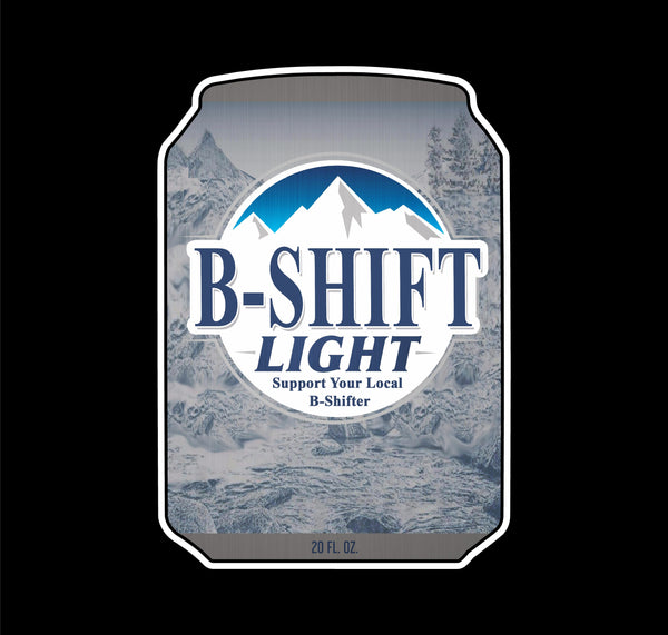Buy 3 save 33% (Mix and Match) B-Shift Beer Can (two decals 2.5" and a 3")  Sticker
