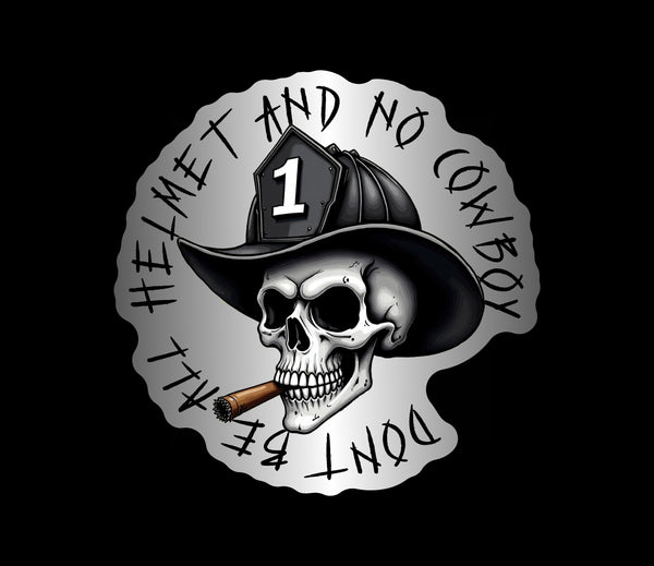 Buy 3 save 33% (mix and match) All Helmet, No Cowboy  (two decals 2.5")  Sticker