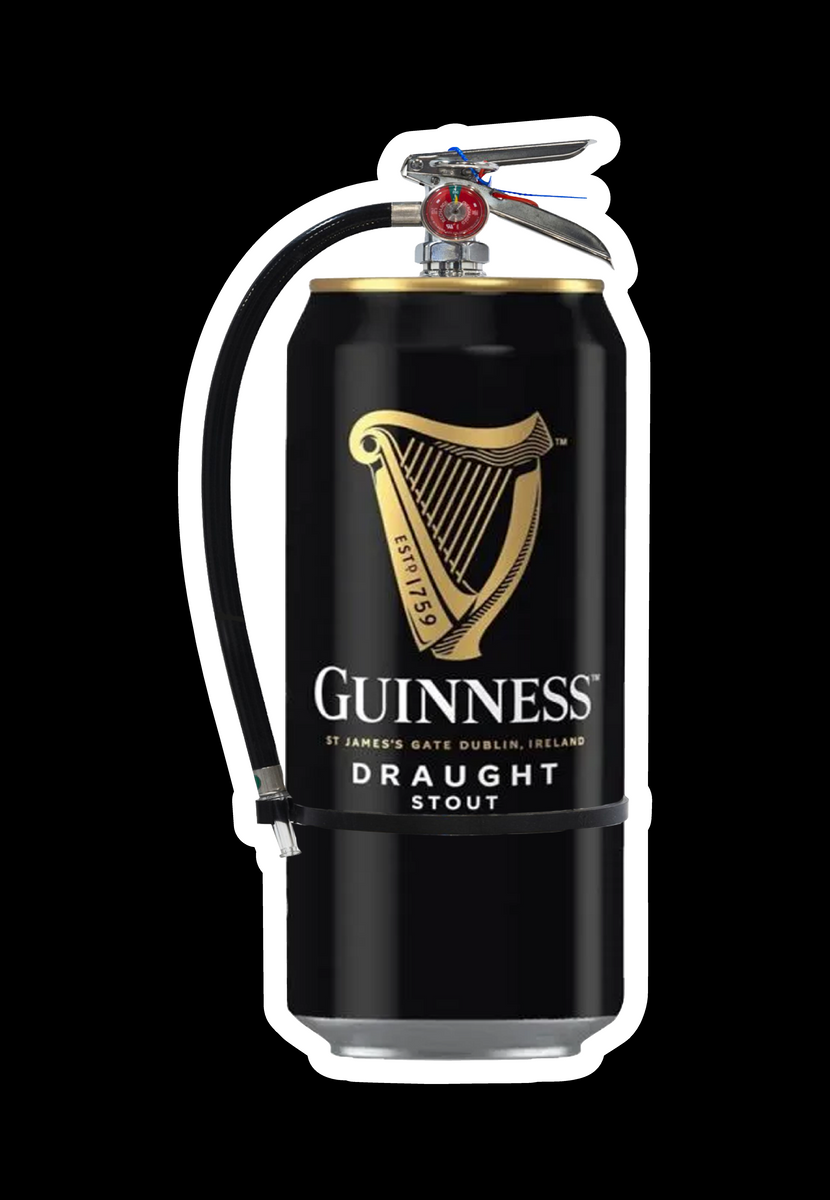 Guinness Sticker Guinness Extinguisher (two decals 3