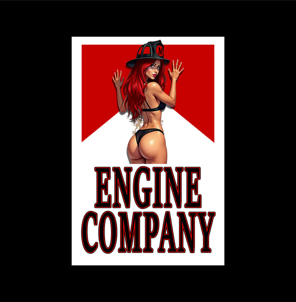Buy 3 save 33% (mix and match) Engine Company Box Reds (two decals 2.5")  Sticker