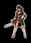 Truckwork Redhair pinup style (two decals 2.5")  Sticker