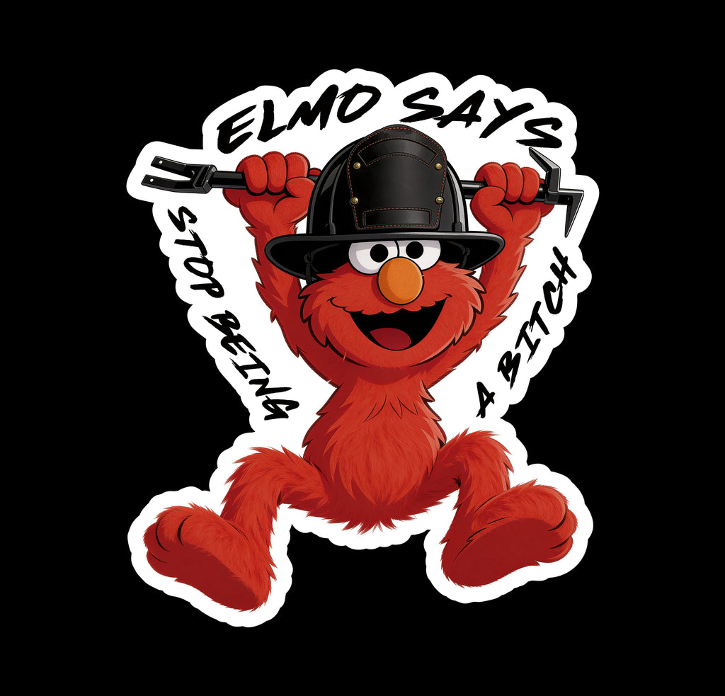 Angry Elmo Sticker Elmo says (two decals 3