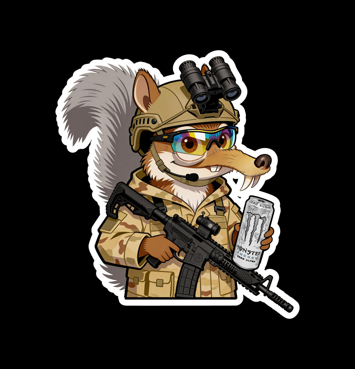 Tactical Scrat Squirrel with a White Monster (two decals 2.5