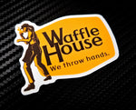 Wafflehouse We Throw Hands 2 pack (1.5"x 2.5")