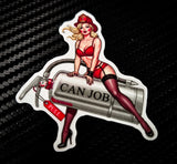 Canjob pinup style (two decals 2.5")  Sticker