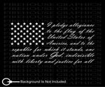 American flag pledge of allegiance window sticker decal