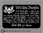 American flag Constitution We The People Preamble 2a Veteran sticker decal