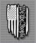 American Flag We The People 1776 2a Liberty Freedom weathered 3% Decal Sticker