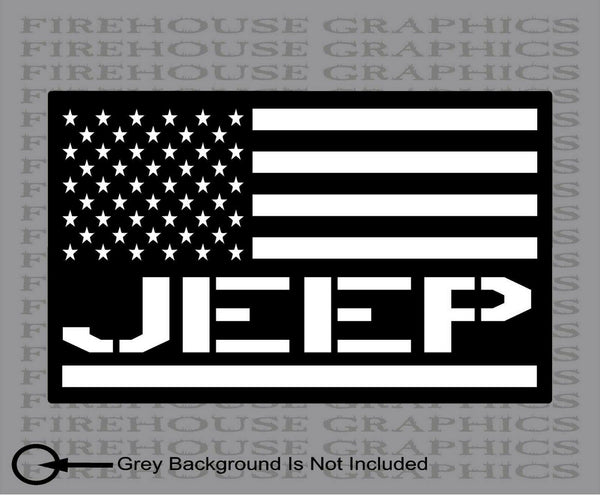Jeep Wrangler Cherokee Truck American flag diesel sticker decal