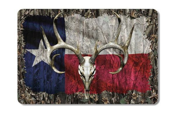 Texas flag White Tail Buck Deer Skull Hunting sticker decal