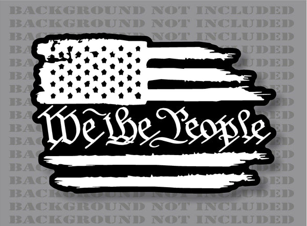 American flag We The People Liberty 1776 Gadsden weathered vinyl sticker decal