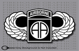 NonReflective or Reflective 82nd AA Airborne Division Parachutist Jump Wings Army sticker decal