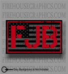 Red FJB American Flag Decal