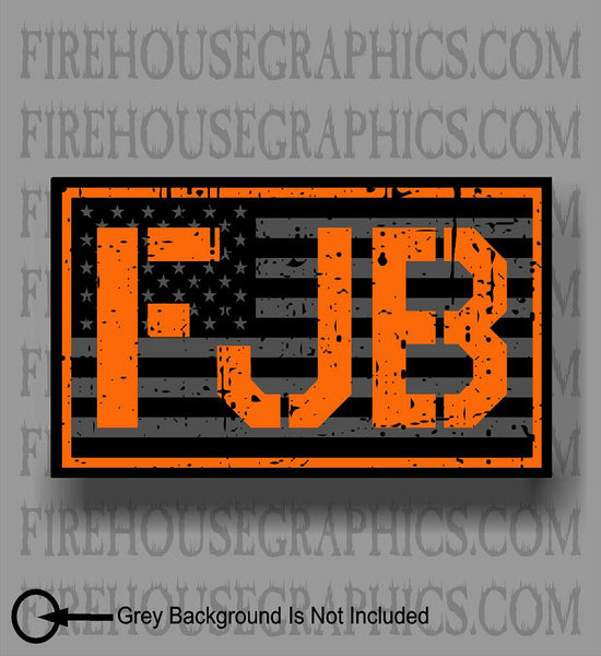 Orange FJB American Flag Decal